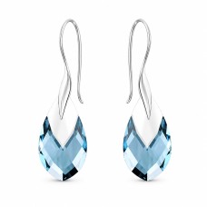 925 Sterling Silver Earrings “Baroque II (Aquamarine Light Chrome)” created with Crystals by Swarovski®