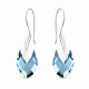 Hõbedane ehtekomplekt naistele „Baroque II (Aquamarine Light Chrome)“ Swarovski® kristallidega