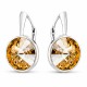 925 Sterling Silver Earrings “Clarice (Golden Shadow)” created with Crystals by Swarovski®