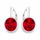925 Sterling Silver Earrings “Clarice” (Scarlet) embellished with Crystals by Swarovski®