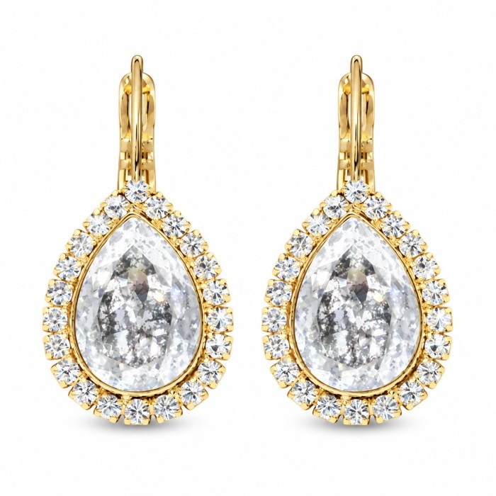 Комплект «Небесная Капля (Silver Patina)» с кристаллами Swarovski®