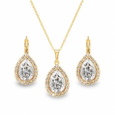 Ehete komplekt naistele DiamondSky „Celestial Drop (Silver Patina)“ Swarovski® kristallidega