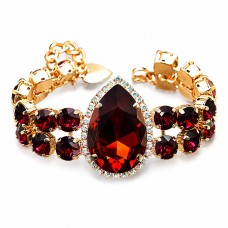 Браслет "Небесная Капля II (Red Magma / Ruby)" с кристаллами Swarovski®
