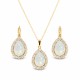 Ehtekomplekt naistele „Celestial Drop (White Opal)“ Swarovski® kristallidega