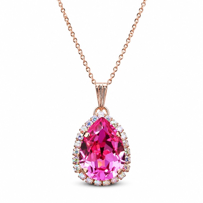 Ehtekomplekt naistele „Celestial Drop III (Rose)“ Swarovski® kristallidega