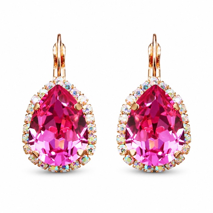Ehtekomplekt naistele „Celestial Drop III (Rose)“ Swarovski® kristallidega