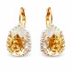 Женский комплект «Небесная Капля III (Golden Shadow)» с кристаллами Swarovski®