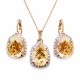 Женский комплект «Небесная Капля III (Golden Shadow)» с кристаллами Swarovski®