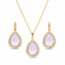 Ehtekomplekt naistele „Celestial Drop (Rose Water Opal)“ Swarovski® kristallidega