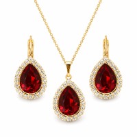 Ehtekomplekt naistele „Celestial Drop (Siam)“ Swarovski® kristallidega
