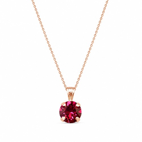 Pendant “Juno” (Ruby) dazzling with Crystals by Swarovski®