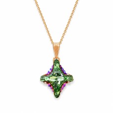 Ripats „Crystal Rhombus II (Peridot Scarabaeus Green)“ Swarovski® kristallidega