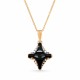 Кулон «Кристальный Ромб II (Graphite Lite Chrome)» с кристаллами Swarovski®