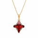 Ripats „Crystal Rhombus II (Light Siam Metallic Light Gold)“ Swarovski® kristallidega