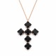 Кулон «Юни (Jet)» с кристаллами Swarovski®