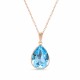 Naiste kaelakee DiamondSky „Crystal Drop II (Aquamarine Blue)“ Swarovski kristallidega