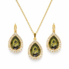 Ehtekomplekt naistele „Celestial Drop (Gold Patina)“ Swarovski® kristallidega