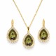 Женский комплект «Небесная Капля (Gold Patina)» с кристаллами Swarovski®
