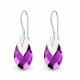 Hõbedased kõrvarõngad „Baroque II (Amethyst Light Chrome)“ Swarovski® kristallidega