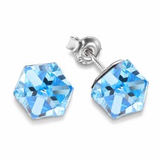 Naiste kõrvarõngad Diamond Sky „Rubicon II (Aquamarine Blue)“ koos Swarovski kristallidega