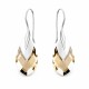 Серебряные серьги «Барокко II (Light Colorado Topaz Light Chrome)» с кристаллами Сваровски®