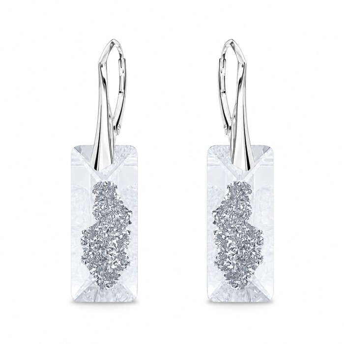 Серебряный женский комплект 925 пробы «Растущий Кристалл II» с кристаллами Swarovski®