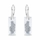 Серебряный женский комплект 925 пробы «Растущий Кристалл II» с кристаллами Swarovski®