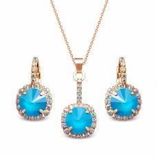 Ehtekomplekt naistele DiamondSky „Clarice VII (Azure Blue)“ Swarovski® kristallidega