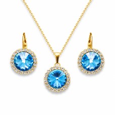Ehtekomplekt naistele „Clarice (Aquamarine Blue)“ Swarovski® kristallidega
