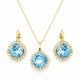 Комплект «Ослепительный Блеск III (Aqua)» с кристаллами Swarovski®