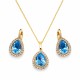 Комплект «Небесная Капля (Aquamarine Blue)» с кристаллами Swarovski®