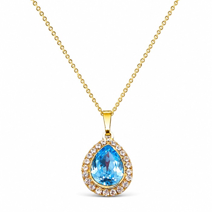 Комплект «Небесная Капля (Aquamarine Blue)» с кристаллами Swarovski®