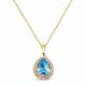 Комплект «Небесная Капля (Aquamarine Blue)» с кристаллами Swarovski®