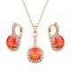 Ehtekomplekt naistele „Clarice VII (Light Coral)“ Swarovski® kristallidega