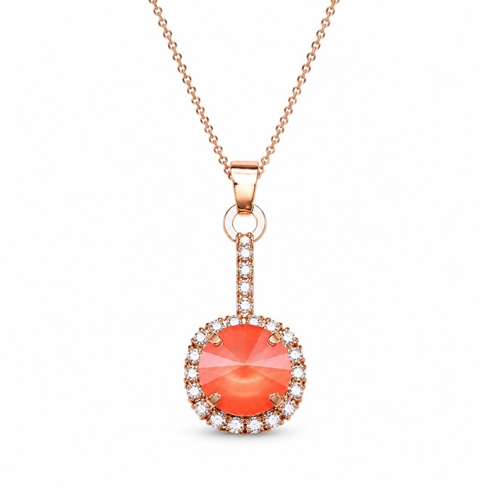 Ehtekomplekt naistele „Clarice VII (Light Coral)“ Swarovski® kristallidega