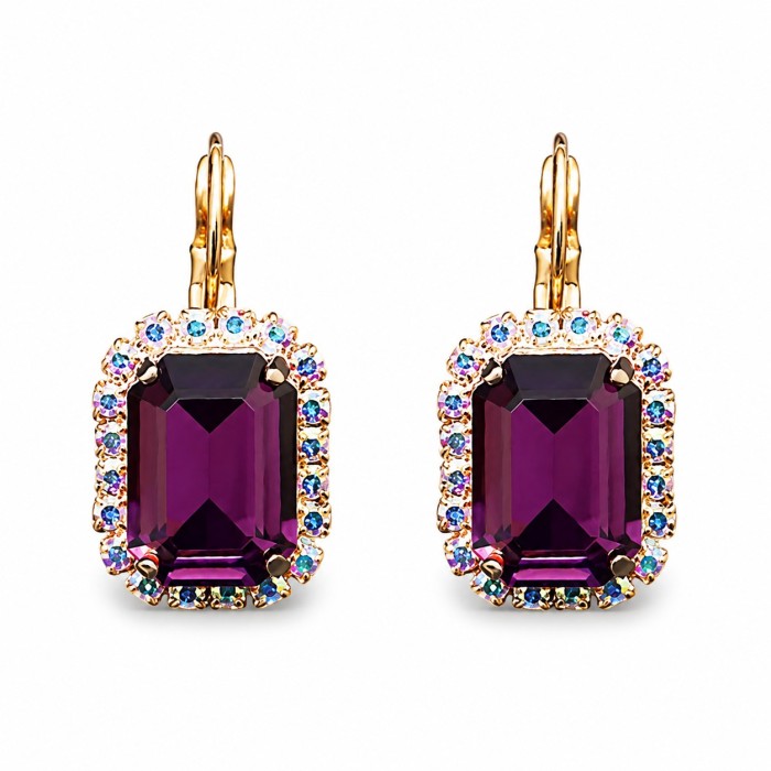Женский комплект «Лурдес (Amethyst)» с кристаллами Swarovski®