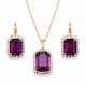Женский комплект «Лурдес (Amethyst)» с кристаллами Swarovski®
