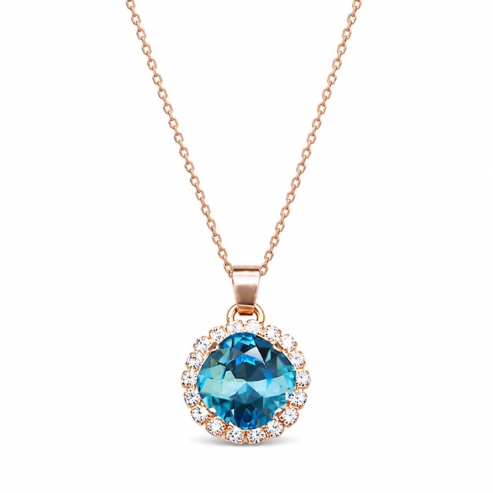Naiste ehete komplekt „Glare III (Aquamarine Blue)“ koos Swarovski kristallidega