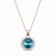Naiste ehete komplekt „Glare III (Aquamarine Blue)“ koos Swarovski kristallidega