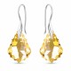 Hõbedane ehtekomplekt naistele „Baroque IV (Golden Shadow)“ Swarovski® kristallidega