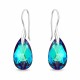 Hõbekomplekt „Barokk“ (Bermuda Blue) Swarovski® kristallidega