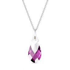 Hõbekulp „Barokk II“ (Amethyst Light Chrome) Swarovski® kristallidega