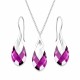 Hõbekomplekt „Barokk II” (Amethyst Light Chrome) 925 hõbedast Swarovski® kristallidega