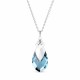 Hõbedane ehtekomplekt naistele „Baroque II (Aquamarine Light Chrome)“ Swarovski® kristallidega
