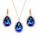 Ehtekomplekt naistele „Celestial Drop III (Bermuda Blue)“ Swarovski® kristallidega