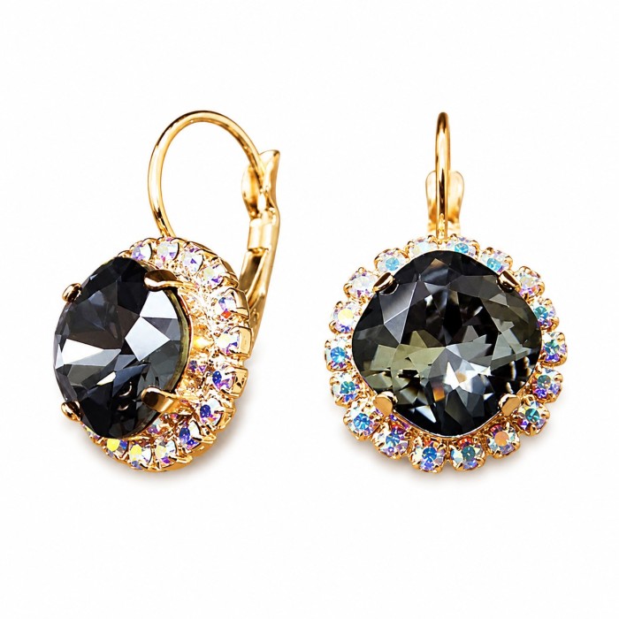 Комплект «Ослепительный Блеск III (Graphite)» с кристаллами Swarovski®