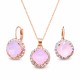 Naiste ehete komplekt „Glare III (Rose Water Opal)“ koos Swarovski kristallidega