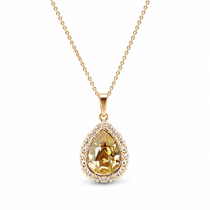 Ehtekomplekt naistele „Celestial Drop (Golden Shadow)“ Swarovski® kristallidega