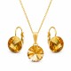 Женский комплект «Кларис II (Golden Shadow)» с кристаллами Swarovski®