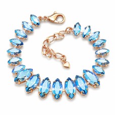 Käevõru naistele DiamondSky „Ornella (Light Sapphire Shimmer)“ Swarovski kristallidega